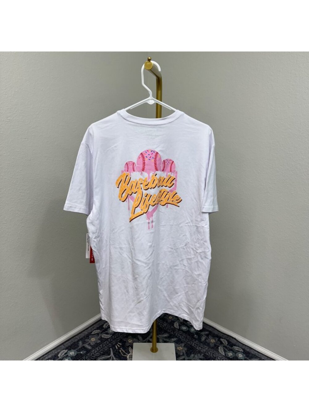 Baseball Lifestyle 101 Strawberry Ice Cream Short Sleeve T Shirt Mens XL NEW